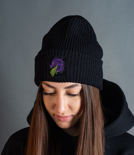 Beanie "Dragon" Heavy Rip black